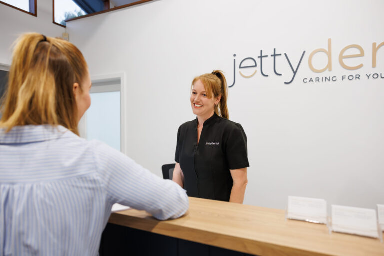 Jetty receptionist showing off her glowing grin